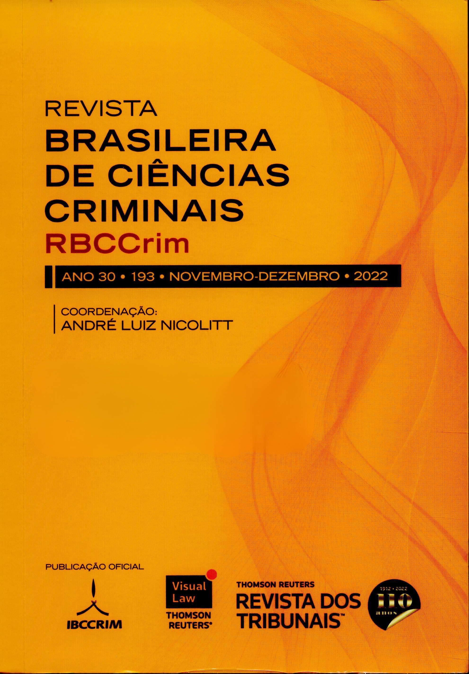					Visualizar v. 212 n. 212 (2026): RBCCRIM - Janeiro/Fevereiro
				