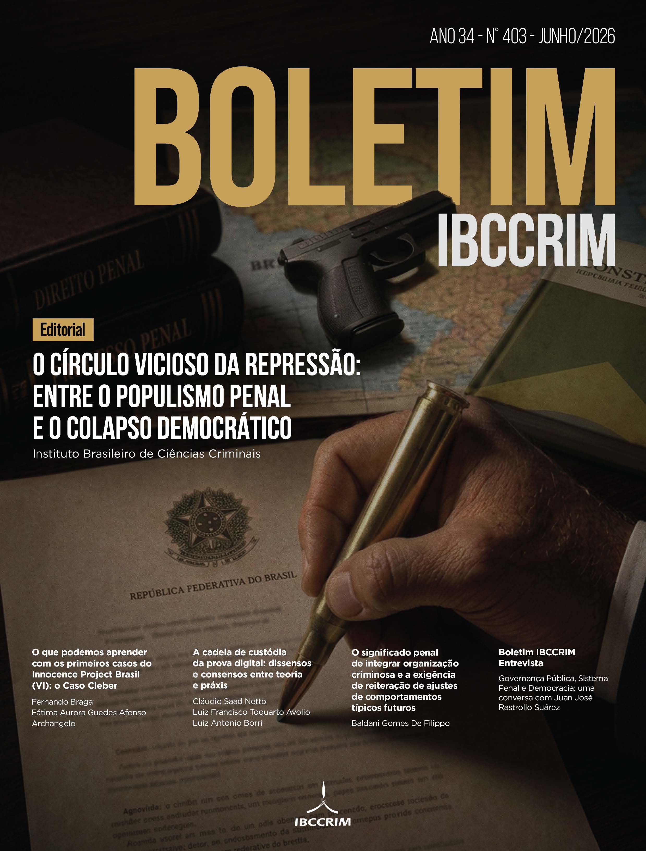 					Visualizar v. 34 n. 403 (2026): Boletim IBCCRIM - Junho
				