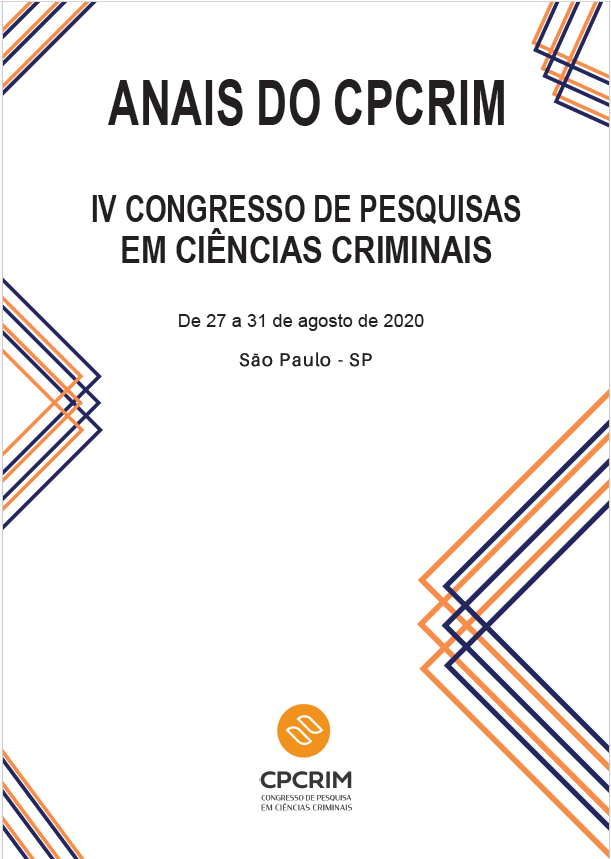 Visualizar v. 4 n. 4 (2020): Anais do IV Congresso de Pesquisas em Ciências Criminais
